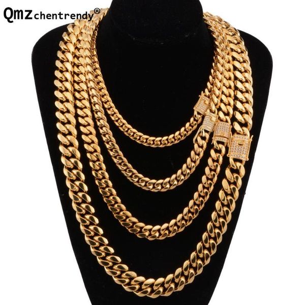 hip hop 8/10/12/14mm cuban miami chain necklace stainless steel rhinestone clasp iced out gold casting chain men women jewelry, Silver
hip hop 8/10/12/14mm cuban miami chain necklace stainless steel rhinestone clasp iced out gold casting chain men women jewelry, Silver