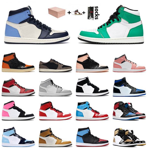 jumpman 1 1s basketball shoes high obsidian unc retro rookie year fearless crimson tint men womens black toe sport trainers with box, White;red
jumpman 1 1s basketball shoes high obsidian unc retro rookie year fearless crimson tint men womens black toe sport trainers with box, White;red
