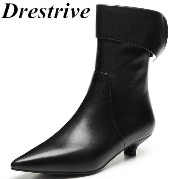 boots drestrive women's mid calf zipper cow leather black low heels 2021 autumn fashion pointed toe genuine leather1
boots drestrive women's mid calf zipper cow leather black low heels 2021 autumn fashion pointed toe genuine leather1