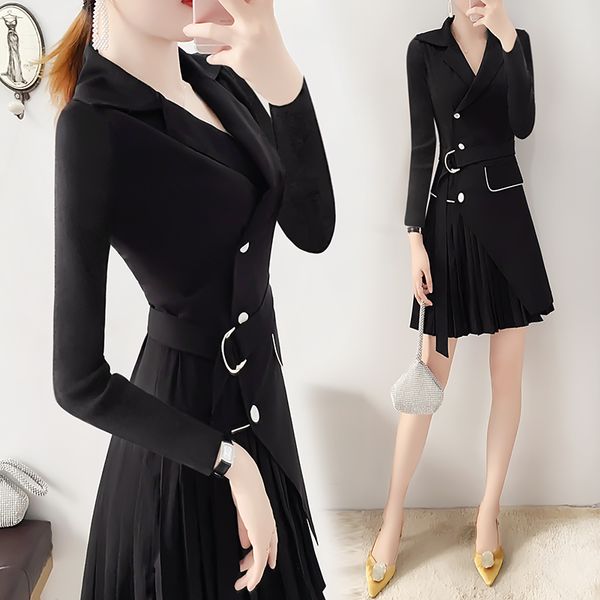 korean black luxury women's dresses lady long dress office party bands ukienki cq5y, Black;gray
korean black luxury women's dresses lady long dress office party bands ukienki cq5y, Black;gray