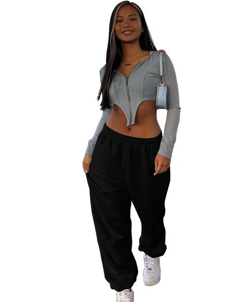 women thicken elastic waist pants loose mid waist solid color sport pants ladies running pants, Black;white
women thicken elastic waist pants loose mid waist solid color sport pants ladies running pants, Black;white