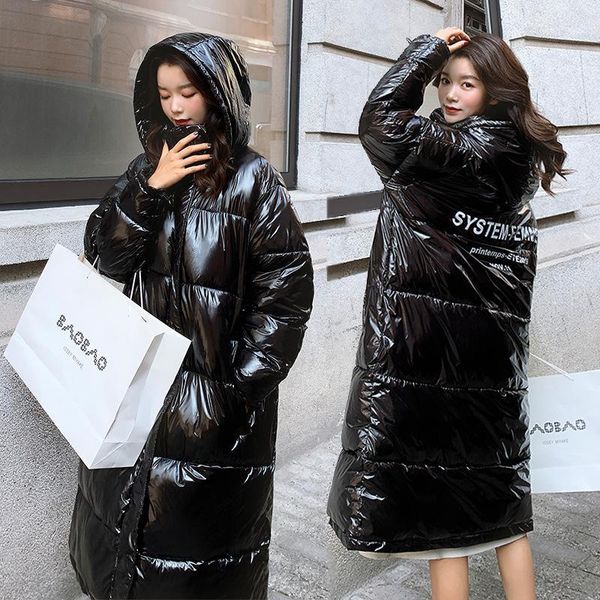 down cotton women's 2020 new fashion long paragraph pu wash hooded loose padded coat jacket cotton jacket1, Black
down cotton women's 2020 new fashion long paragraph pu wash hooded loose padded coat jacket cotton jacket1, Black