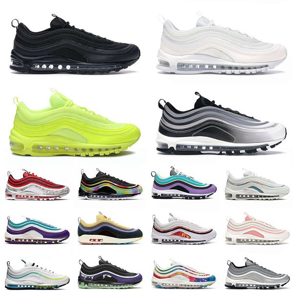2021 og cushions 97s running shoes triple black all white volt gradient fade silver bullet mens women trainers sports sneakers, White;red
2021 og cushions 97s running shoes triple black all white volt gradient fade silver bullet mens women trainers sports sneakers, White;red