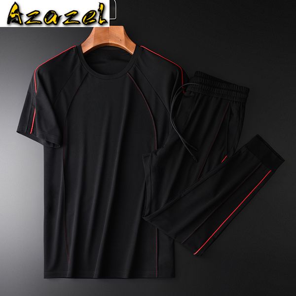 azazel summer mens sets (t-shirts+pants) luxury round collar short sleeve t-shirts elastic waist male sets with pnats 4xl 1022, Gray
azazel summer mens sets (t-shirts+pants) luxury round collar short sleeve t-shirts elastic waist male sets with pnats 4xl 1022, Gray