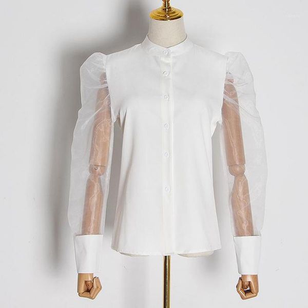 red roosarosee fashion designer women spring 2020 round neck mesh patchwork puff sleeve white shirt female blouse clothes1
red roosarosee fashion designer women spring 2020 round neck mesh patchwork puff sleeve white shirt female blouse clothes1