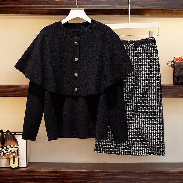 two pieces of new fashion woolen skirt with big size and fashionable temperament1, Black
two pieces of new fashion woolen skirt with big size and fashionable temperament1, Black