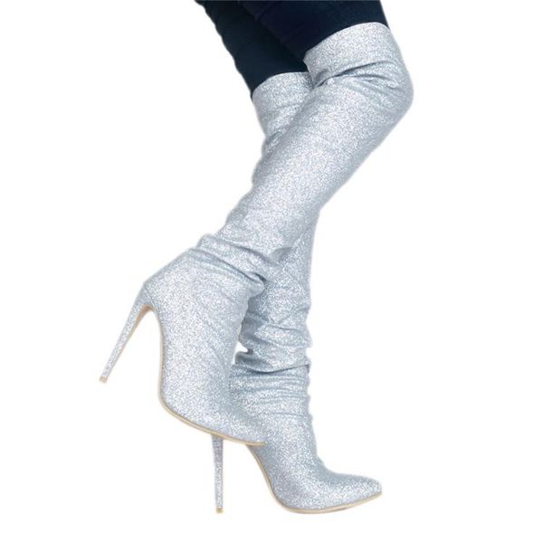 botines mujer 2020 bling high heels glitter knee high boots sequined long boots ladies nightclub fetish shoes botas, Black
botines mujer 2020 bling high heels glitter knee high boots sequined long boots ladies nightclub fetish shoes botas, Black