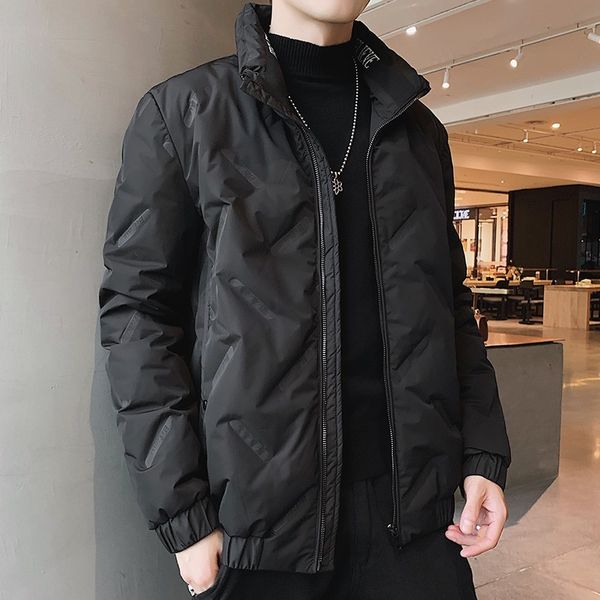men's coat 2019 new down korean trend thickened warm tide brand cotton padded jacket winter, Black
men's coat 2019 new down korean trend thickened warm tide brand cotton padded jacket winter, Black