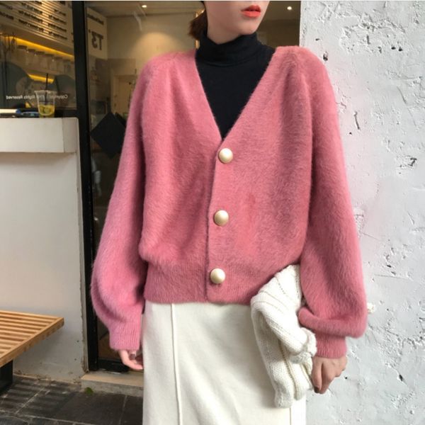 sp6cf new mink like in autumn and winter 2020 women's knitwear button knitwear v-neck button down wool sweater cardigan for women dvyxr, White;black
sp6cf new mink like in autumn and winter 2020 women's knitwear button knitwear v-neck button down wool sweater cardigan for women dvyxr, White;black