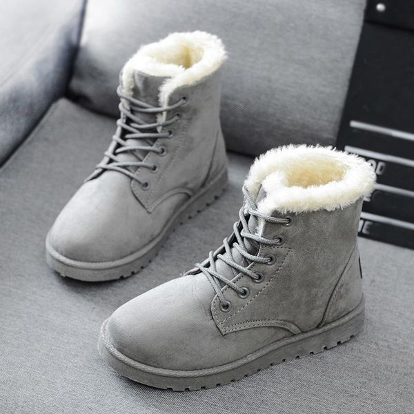 women boots 2020 winter warm women shoes fashion snow boots faux suede fur insole ankle lace up non-slip casual boot, Black
women boots 2020 winter warm women shoes fashion snow boots faux suede fur insole ankle lace up non-slip casual boot, Black