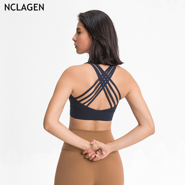 nclagen sports bra for women cross back gym sport workout running push-up crop solid color sweat fitness training, White;black
nclagen sports bra for women cross back gym sport workout running push-up crop solid color sweat fitness training, White;black