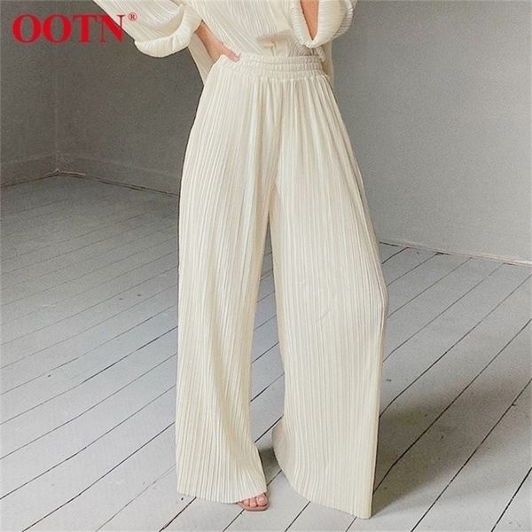 ootn khaki pleated wide leg pants women trousers elegant casual palazzo pants elastic high waist ruched oversized pants ladies 201228, Black;white
ootn khaki pleated wide leg pants women trousers elegant casual palazzo pants elastic high waist ruched oversized pants ladies 201228, Black;white