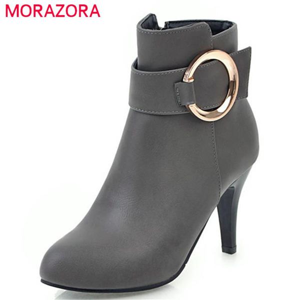 boots morazora 2021 arrival pointed toe ankle for women simple zip short plush winter thin high heels shoes woman, Black
boots morazora 2021 arrival pointed toe ankle for women simple zip short plush winter thin high heels shoes woman, Black