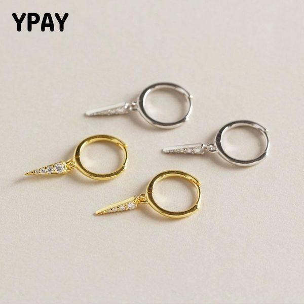 hoop & huggie ypay 100% real 925 sterling silver triangle pendant earrings for women minimalist zircon geometric earring jewelry yme508, Golden;silver
hoop & huggie ypay 100% real 925 sterling silver triangle pendant earrings for women minimalist zircon geometric earring jewelry yme508, Golden;silver
