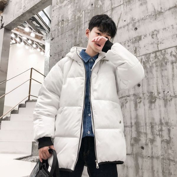 simple extraordinary couples of men women models solid color down jacket fashion hooded loose thick warm men's cotton coat, Black
simple extraordinary couples of men women models solid color down jacket fashion hooded loose thick warm men's cotton coat, Black