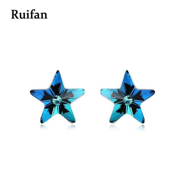 ruifan blue pentagram star shape crystal 925 sterling silver stud earrings for women girls small earring korean jewelry yea029, Golden;silver
ruifan blue pentagram star shape crystal 925 sterling silver stud earrings for women girls small earring korean jewelry yea029, Golden;silver
