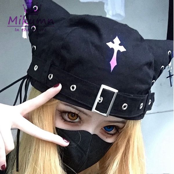 harajuku punk gothic cat ear cross black hat берет женщины повседневная рок lace-up bucket hat chic уличная хип-хоп шапки 201008, Blue;gray
harajuku punk gothic cat ear cross black hat берет женщины повседневная рок lace-up bucket hat chic уличная хип-хоп шапки 201008, Blue;gray