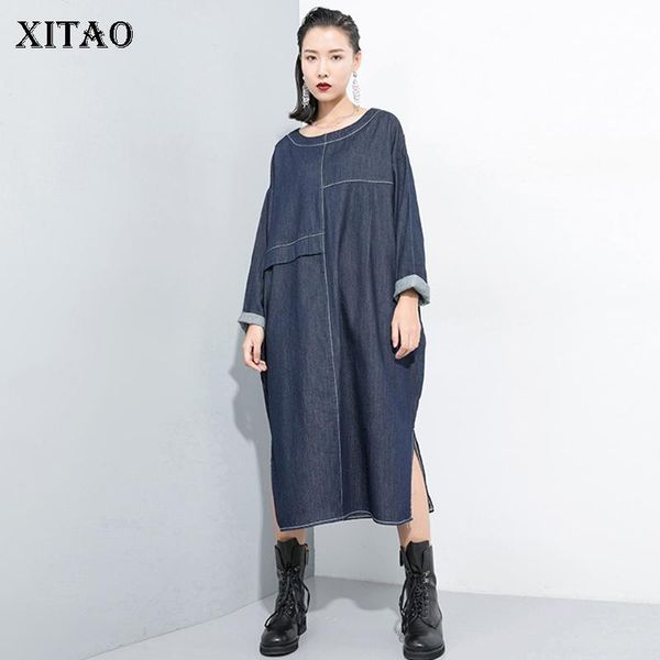 xitao asymmetrical split casual denim dress women 2020 autumn new style fashion personality o neck elegant long sleeve gcc2081, Black;gray
xitao asymmetrical split casual denim dress women 2020 autumn new style fashion personality o neck elegant long sleeve gcc2081, Black;gray