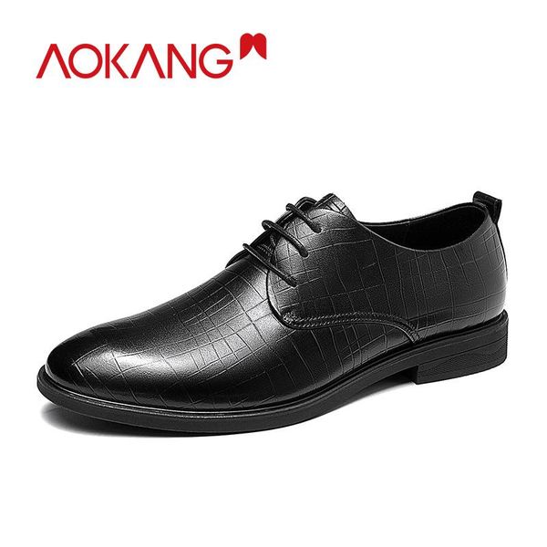 aokang new autumn dress shoes men genuine leather derby shoes for men comfortable breathable lace up high quality, Black
aokang new autumn dress shoes men genuine leather derby shoes for men comfortable breathable lace up high quality, Black