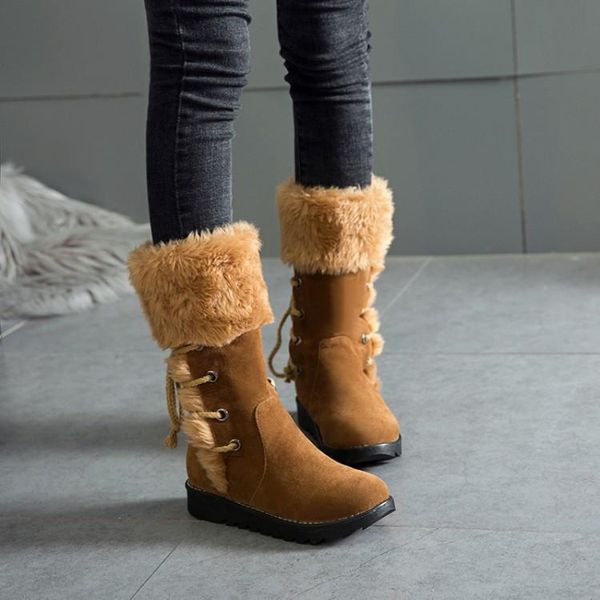 pxelena 2020 winter snow boots women flat platform casual comfort warm mid calf boots ladies shoes flock plus size 34-43, Black
pxelena 2020 winter snow boots women flat platform casual comfort warm mid calf boots ladies shoes flock plus size 34-43, Black