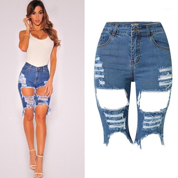 2020 women's high waist stretchy irregular tassel hem denim shorts ripped hole distressed midi short jeans plus size 461, Blue
2020 women's high waist stretchy irregular tassel hem denim shorts ripped hole distressed midi short jeans plus size 461, Blue