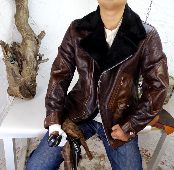 men's leather & faux unconventional wild elephant grain fur one hit wax is red brown cowhide, Black
men's leather & faux unconventional wild elephant grain fur one hit wax is red brown cowhide, Black