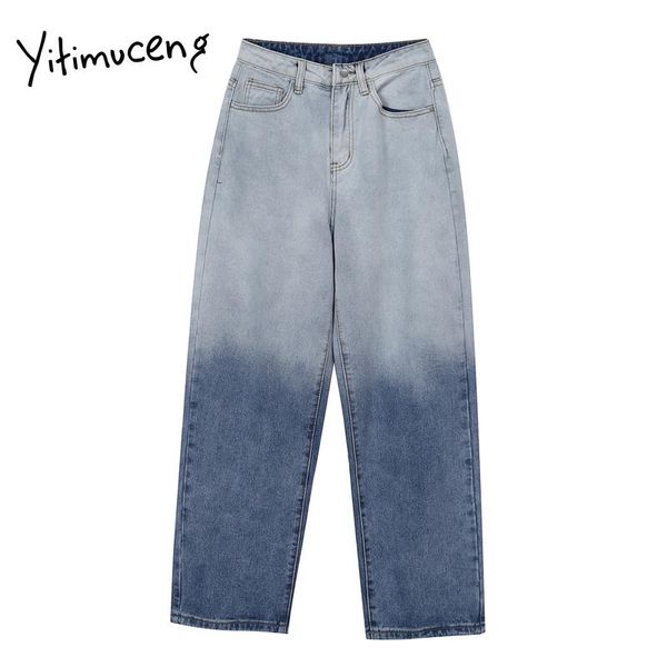 yitimuceng straight pants plus size women jeans high waisted full length vintage denim pants spring comfortable new streetwear, Blue
yitimuceng straight pants plus size women jeans high waisted full length vintage denim pants spring comfortable new streetwear, Blue