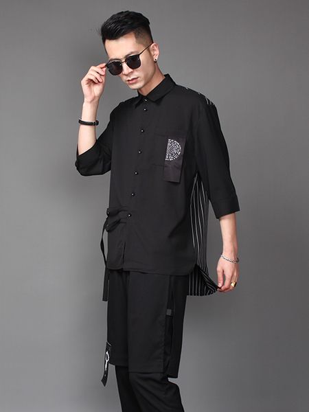 2021 M-2xl!! 's Spring/summer New Men's Hair Stylist Released Patchwork Tarja Casual Sleeve Shirt Five. CREE, Black
2021 M-2xl!! 's Spring/summer New Men's Hair Stylist Released Patchwork Tarja Casual Sleeve Shirt Five. CREE, Black