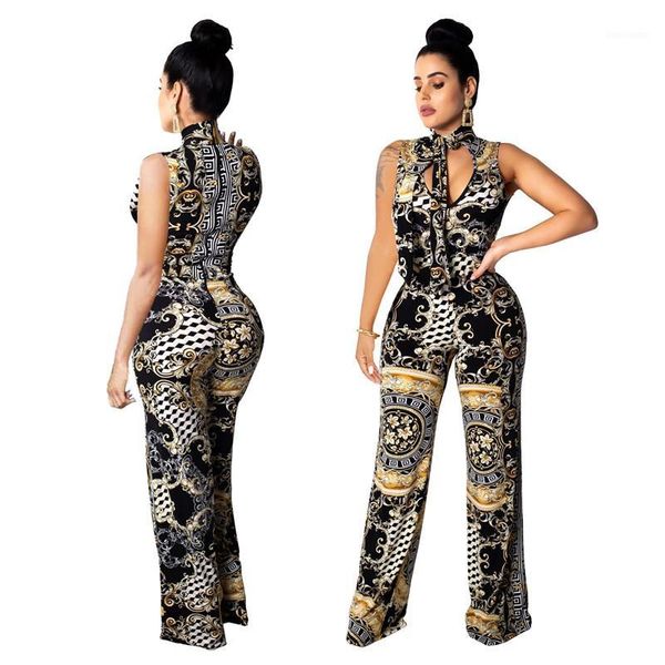 european and american selling bodysuits fashion digital printing sleeveless women's jumpsuits1, Black;white
european and american selling bodysuits fashion digital printing sleeveless women's jumpsuits1, Black;white