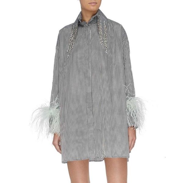 twotwinstyle diamonds tassel stirped women's dresses lapel collar long sleeve feathers loose dress for female fashion tide y200805, Black;pink
twotwinstyle diamonds tassel stirped women's dresses lapel collar long sleeve feathers loose dress for female fashion tide y200805, Black;pink