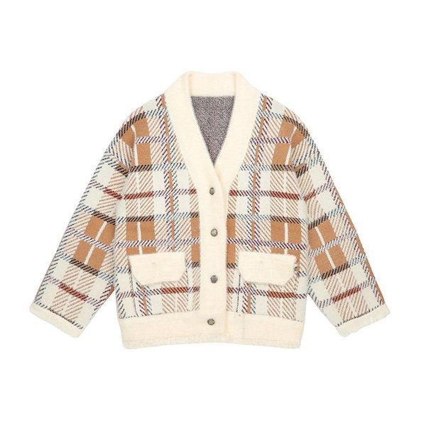women's knits & tees japanese sweet plaid cardigan sweater harajuku retro loose oversized women, White
women's knits & tees japanese sweet plaid cardigan sweater harajuku retro loose oversized women, White