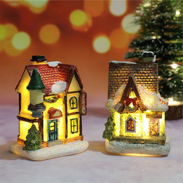 drop ornaments christmas resin small house with warm lighting micro landscape decoration xmas pendant
drop ornaments christmas resin small house with warm lighting micro landscape decoration xmas pendant