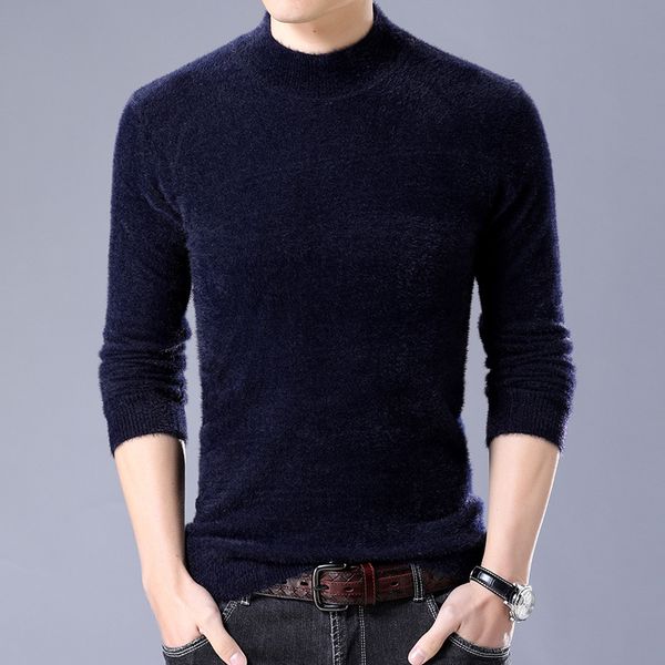 winter fashion all-match men's thickened solid color knit sweater warmth imitation mink half high neck slim sweater size -4xl, White;black
winter fashion all-match men's thickened solid color knit sweater warmth imitation mink half high neck slim sweater size -4xl, White;black