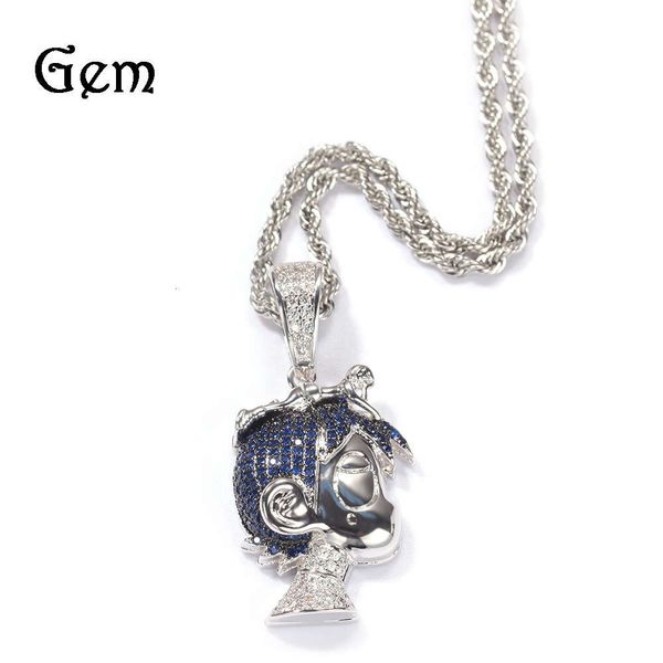 hip hop gummy jewelry copper inlaid color zirconium cartoon little boy pendant necklace trendy men's and women's fashion pendant, Silver
hip hop gummy jewelry copper inlaid color zirconium cartoon little boy pendant necklace trendy men's and women's fashion pendant, Silver