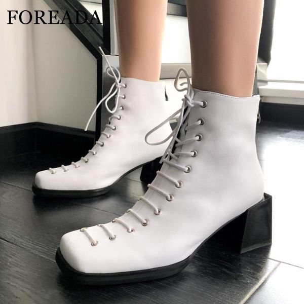 boots foreada square toe high heel ankle real leather woman zip chunky short lace up female shoes black white
boots foreada square toe high heel ankle real leather woman zip chunky short lace up female shoes black white