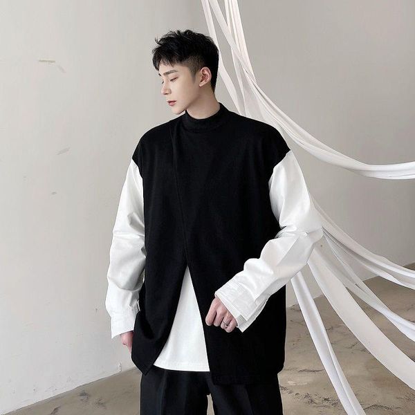men's hoodies & sweatshirts mens loose contrast color patchwork personalized sweatshirt long sleeve o neck fashion split pullover, Black
men's hoodies & sweatshirts mens loose contrast color patchwork personalized sweatshirt long sleeve o neck fashion split pullover, Black
