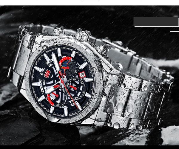 Men`s Watches Man Quartz Watch Stainless Steel Waterproof 30M Clock Japan Movt Casual WristWatches Relogio Masculino, Silver
Men`s Watches Man Quartz Watch Stainless Steel Waterproof 30M Clock Japan Movt Casual WristWatches Relogio Masculino, Silver