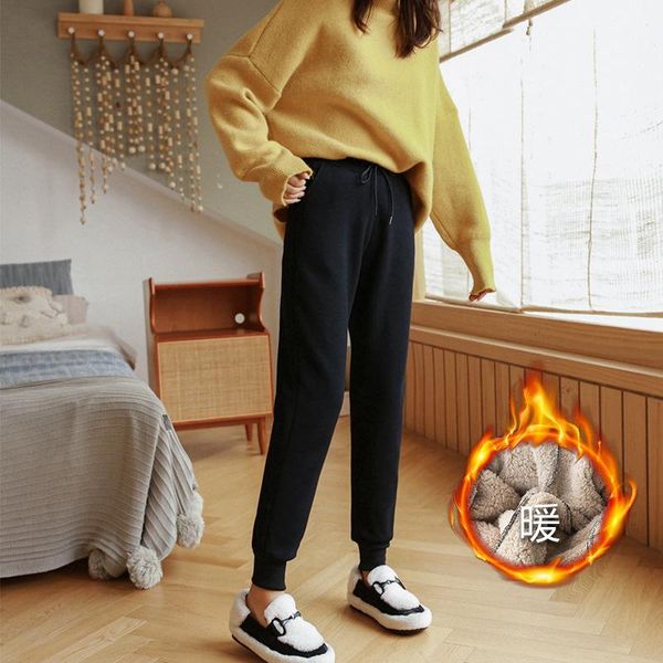 women's pants & capris 2021 winter fashion ladies pant casual women thicken solid color loose female, Black;white
women's pants & capris 2021 winter fashion ladies pant casual women thicken solid color loose female, Black;white