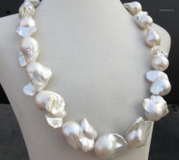 new natural huge 18-26mm south sea white baroque pearl necklace1, Silver
new natural huge 18-26mm south sea white baroque pearl necklace1, Silver