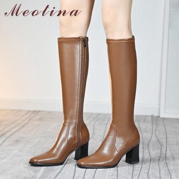 boots meotina knee high women shoes real leather heel stretch square toe chunky zip long lady brown gray1, Black
boots meotina knee high women shoes real leather heel stretch square toe chunky zip long lady brown gray1, Black