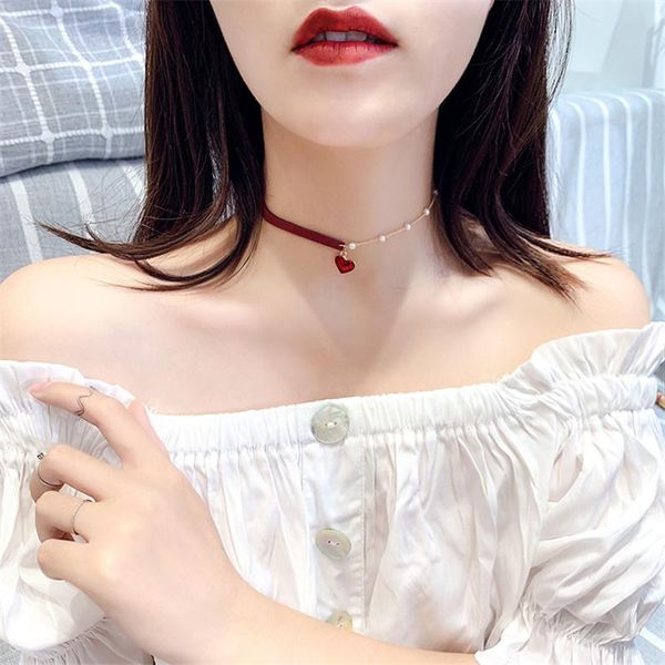 fyuan fashion leather pearl choker necklaces bijoux black red heart pendant necklaces for women jewelry gifts, Golden;silver
fyuan fashion leather pearl choker necklaces bijoux black red heart pendant necklaces for women jewelry gifts, Golden;silver