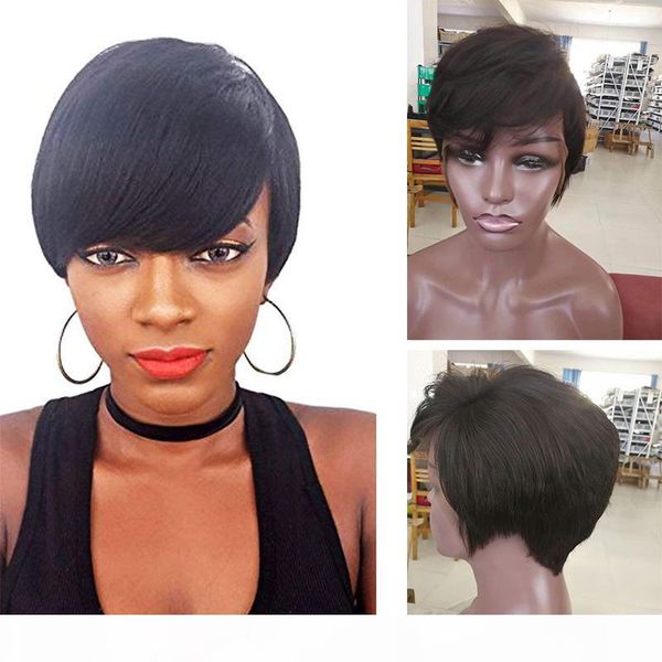 short wigs for african american women rihanna short pixie lace front wigs brazilian short lace front human hair wigs for black women, Black;brown
short wigs for african american women rihanna short pixie lace front wigs brazilian short lace front human hair wigs for black women, Black;brown