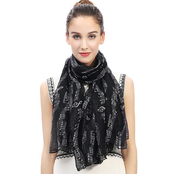 musical notes print scarf shawl wrap ladies women accessories for gift, Blue;gray
musical notes print scarf shawl wrap ladies women accessories for gift, Blue;gray