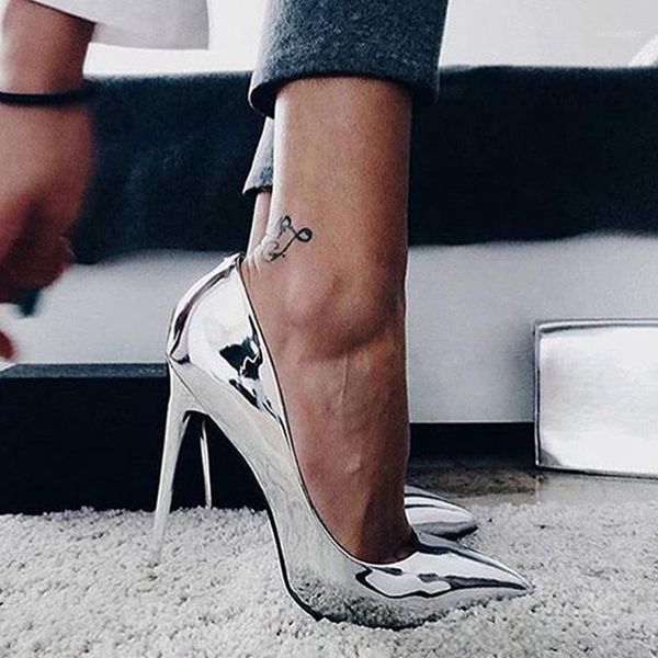 dress shoes high heels 2021 shiny gold patent leather women pumps pointy stilettos toe metallic sliver ladies wedding shoes1, Black
dress shoes high heels 2021 shiny gold patent leather women pumps pointy stilettos toe metallic sliver ladies wedding shoes1, Black