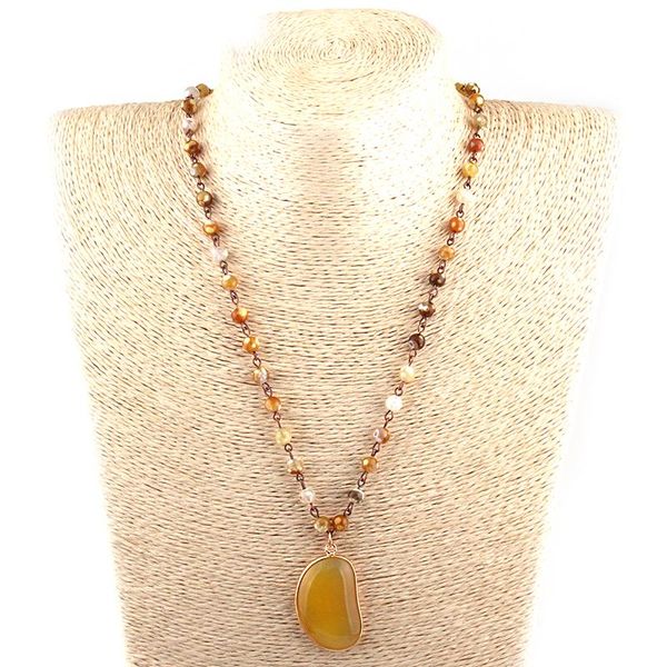 pendant necklaces fashion bohemian tribal jewelry 6mm semi precious stones rosary chain yelloy pendan necklace women ethnic, Silver
pendant necklaces fashion bohemian tribal jewelry 6mm semi precious stones rosary chain yelloy pendan necklace women ethnic, Silver
