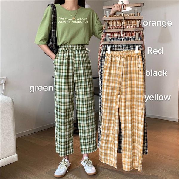 wide leg pants women fashion plaid ulzzang loose high waist leisure chic female trousers sweatpant pockets summer streetwear, Black;white
wide leg pants women fashion plaid ulzzang loose high waist leisure chic female trousers sweatpant pockets summer streetwear, Black;white