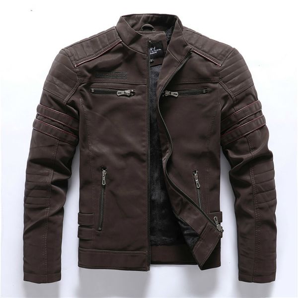autumn winter motorcycle pu leather jacket men vintage embroidery fleece warm multi-pocket leather coat male european size 201014, Black
autumn winter motorcycle pu leather jacket men vintage embroidery fleece warm multi-pocket leather coat male european size 201014, Black