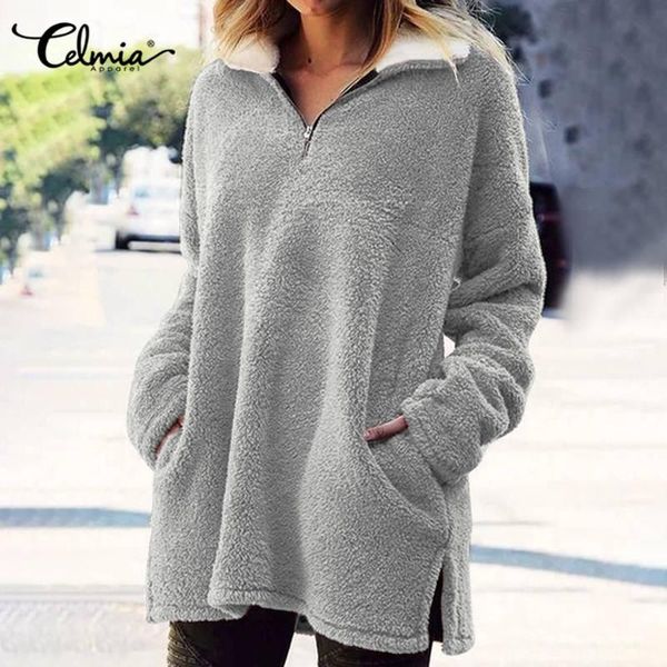 women's fur & faux celmia women warm plush coats casual loose long sleeve zipper jackets 2021 winter fashion woolen pocket outerwear 5x, Black
women's fur & faux celmia women warm plush coats casual loose long sleeve zipper jackets 2021 winter fashion woolen pocket outerwear 5x, Black