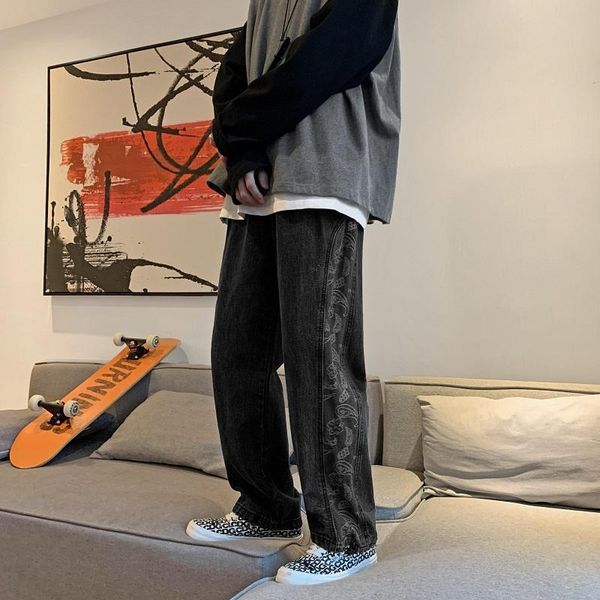 men's jeans 2022 summer solid cotton casual baggy men denim joggers streetwear harem trousers, Blue
men's jeans 2022 summer solid cotton casual baggy men denim joggers streetwear harem trousers, Blue