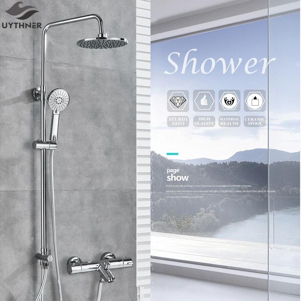 uythner bathroom thermostatic rainfall shower mixer set bath shower swivel faucet chrome and cold water shower wall mounted bbybrh bwkf
uythner bathroom thermostatic rainfall shower mixer set bath shower swivel faucet chrome and cold water shower wall mounted bbybrh bwkf